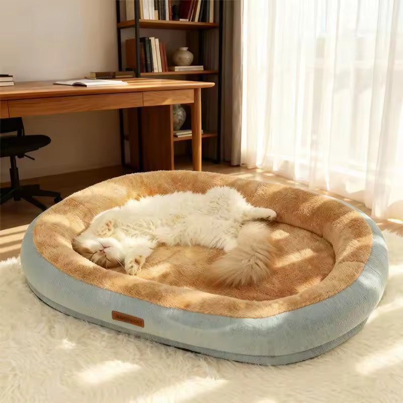 Plush Winter Pet Calming Bed