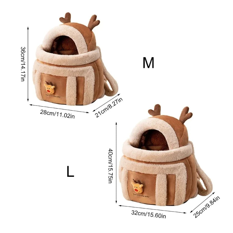 Furry Warm Pet Travel Carrier Bag