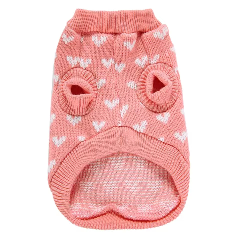 Cozy Heart Cat Sweater