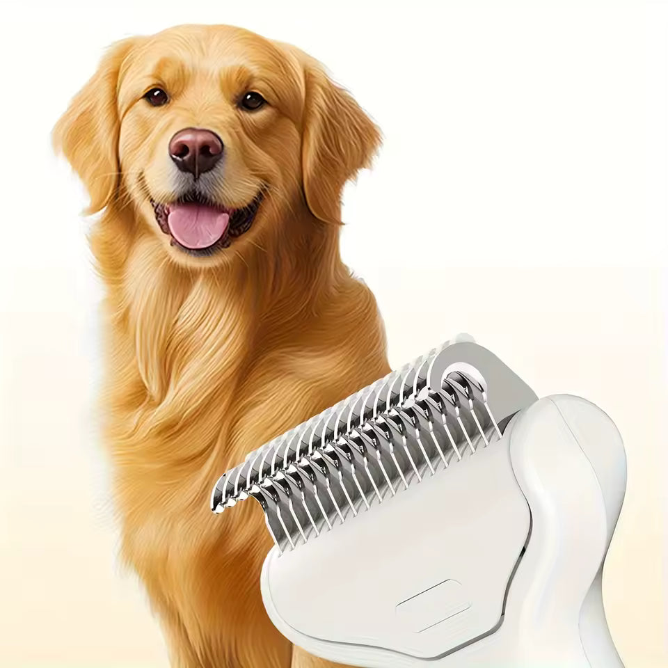 Curved Stainless Steel Pet Deshedding Brush