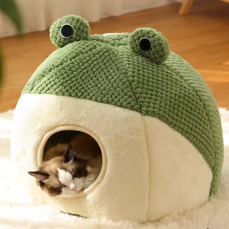Warm Plush Frog Pet House