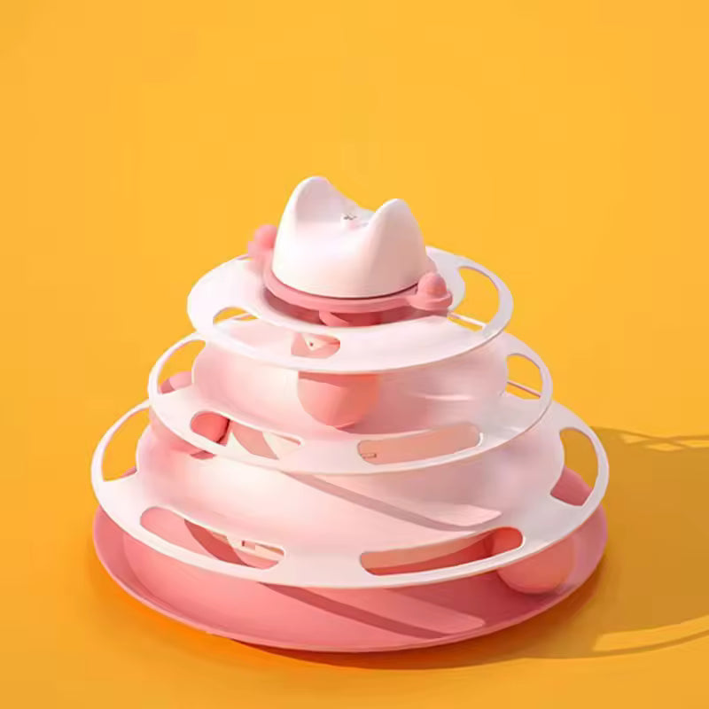 4 Layer Interactive Cat Carousel Toy