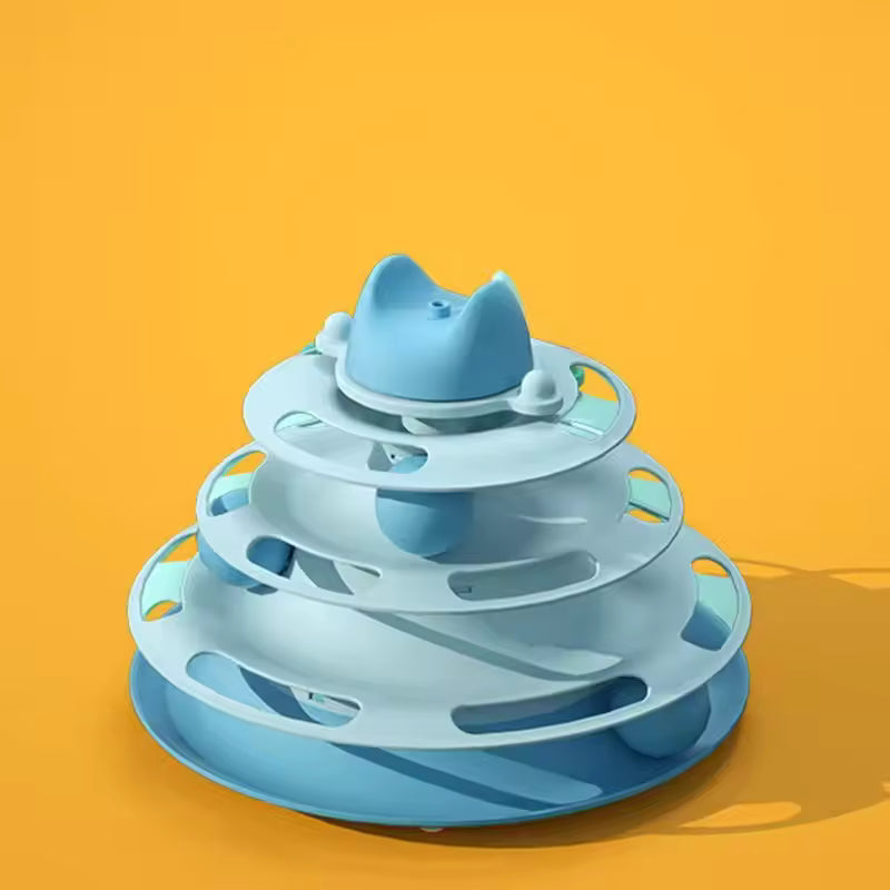 4 Layer Interactive Cat Carousel Toy