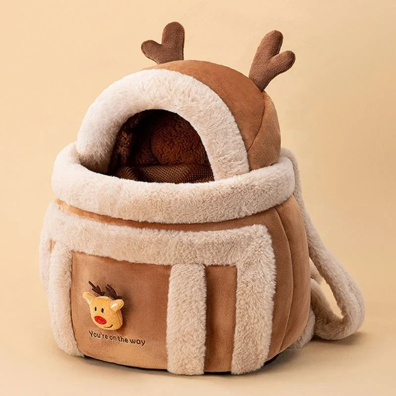 Furry Warm Pet Travel Carrier Bag