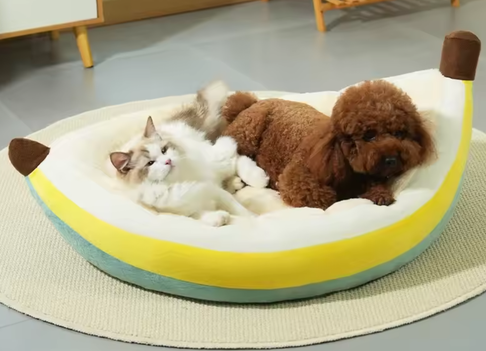 Banana Shaped Cozy Pet Bed