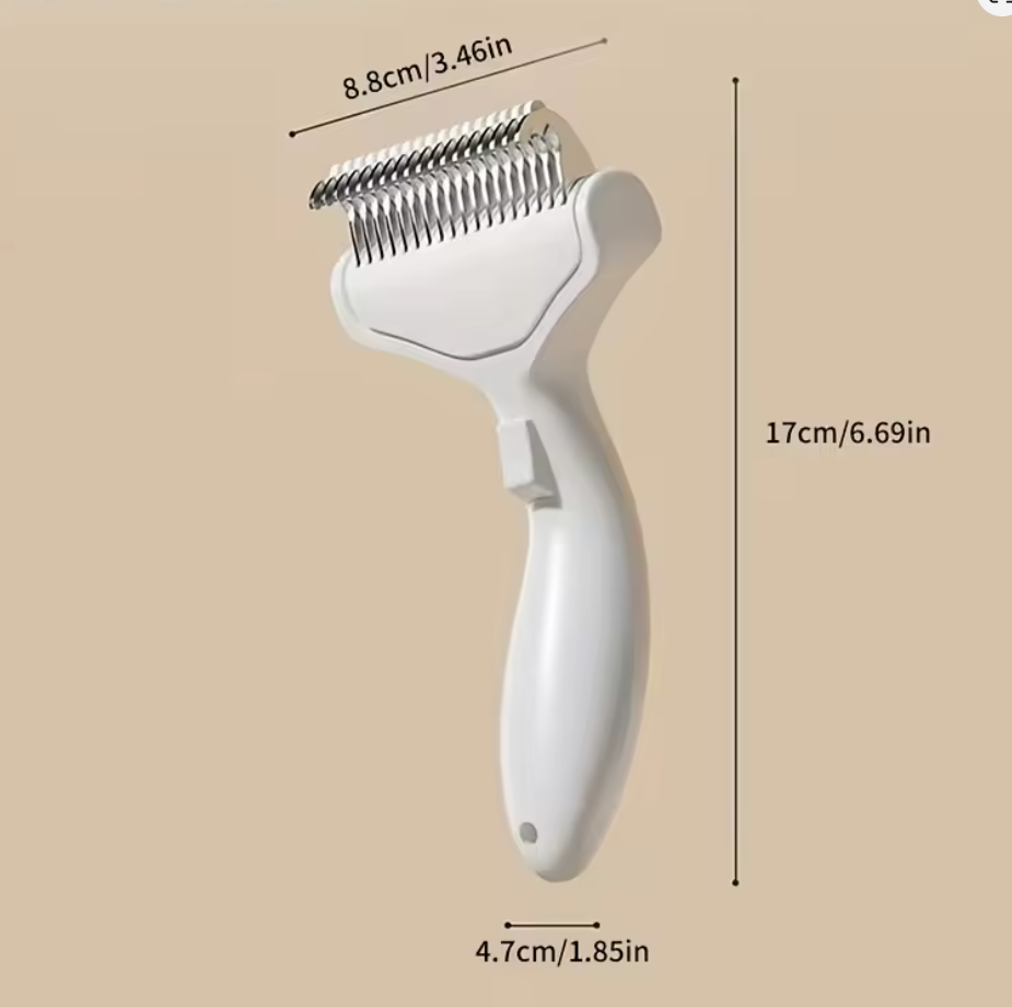 Curved Stainless Steel Pet Deshedding Brush